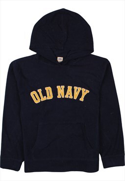 Vintage 90's Old Navy Hoodie Spellout Pullover Navy Blue