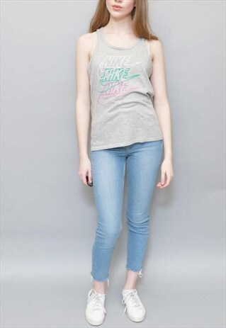 VINTAGE 1990'S GREY 'NIKE' VEST SPORTS TOP