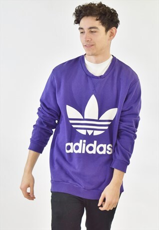 VINTAGE 90S PURPLE ADIDAS CREW NECK SWEATSHIRT