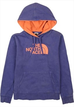 Vintage 90's The North Face Hoodie Spellout Pullover Blue