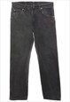 Vintage Black Straight-Fit Wrangler Jeans - W32 L30