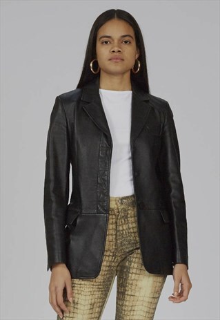 VERSACE 90'S LEATHER VINTAGE BLAZER