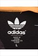 VINTAGE ADIDAS DARK BROWN HOODED SWEATSHIRT - L