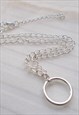 CIRCLE CHOKER - SILVER RING CHOKER