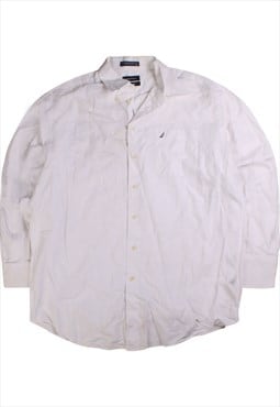 Vintage 90's Nautica Shirt Long Body Button Up