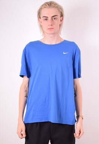 NIKE MENS VINTAGE T-SHIRT TOP XL BLUE 90S