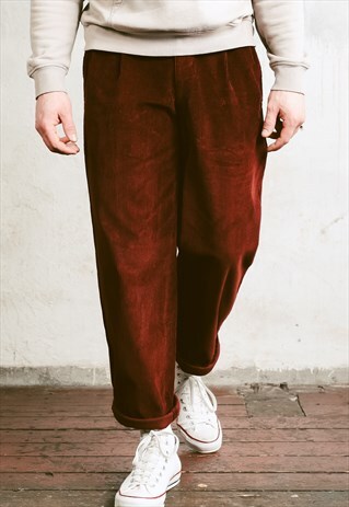 VINTAGE 80S LOOSE FIT CORDUROY PANTS