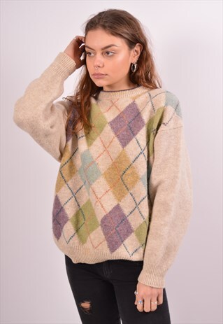 VINTAGE KAPPA JUMPER SWEATER BEIGE