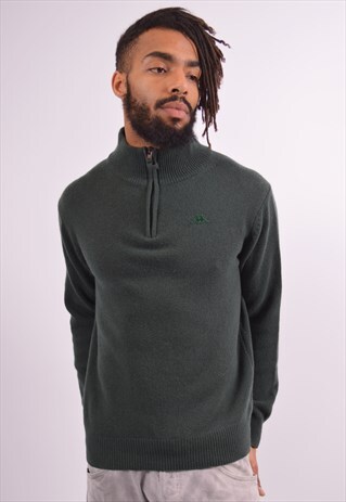 ROBE DI KAPPA MENS VINTAGE JUMPER SWEATER MEDIUM GREEN 90S