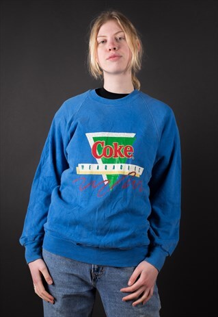 VINTAGE 80'S FULL PRINT COKE CREWNECK USA SWEATSHIRT