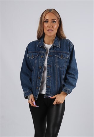 VINTAGE DENIM JACKET SETTLER UK 10 S (GB6G)