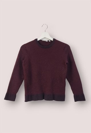 VINTAGE CALVIN KLEIN JUMPER SHORT IN BURGUNDY M