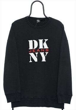 Vintage DKNY Graphic Black Sweatshirt Mens