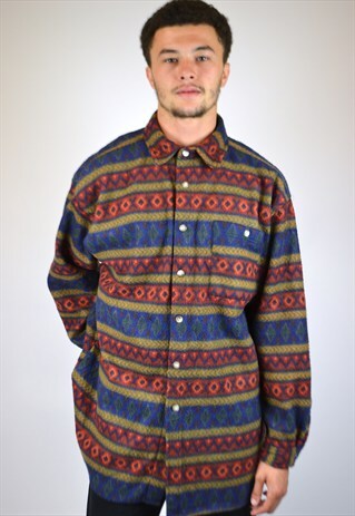 VINTAGE 90'S AZTEC FLEECE JACKET
