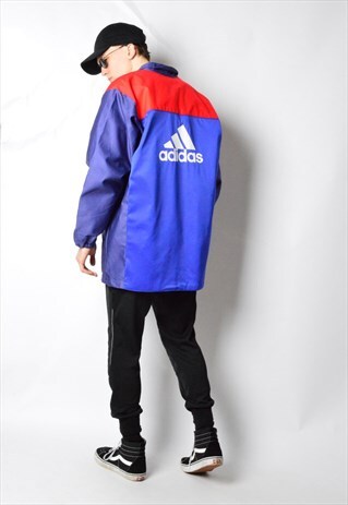 REWORKED KALEIDOO NAVY BLUE RED ADIDAS WORKWEAR JACKET