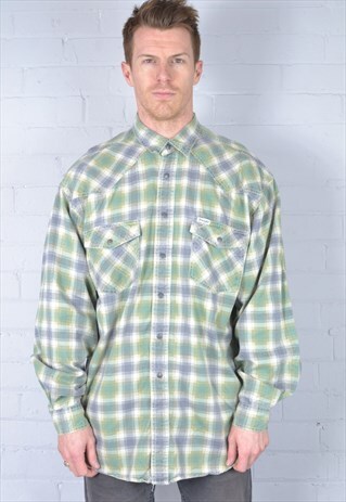 VINTAGE GREEN CHECKED SHIRT