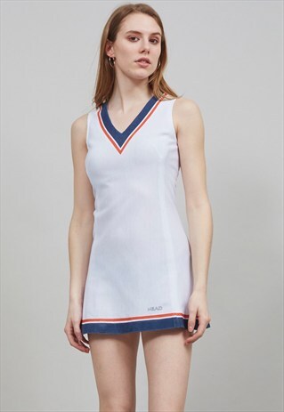 VINTAGE 80'S NAUTICAL HEAD MINI TENNIS DRESS