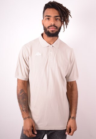 KAPPA MENS VINTAGE POLO SHIRT XL GREY 90S