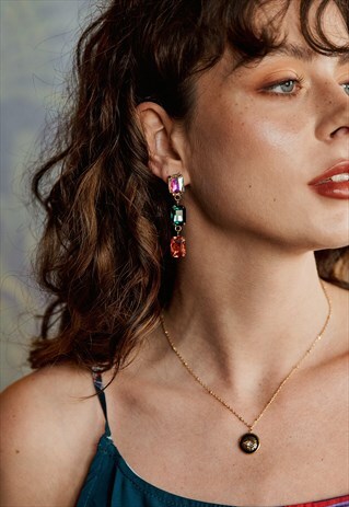 TRIO JEWEL DANGLE EARRINGS