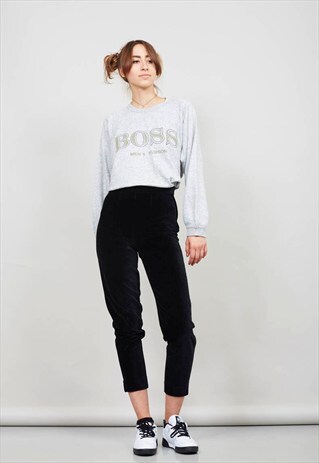 VINTAGE 80'S HIGH WAISTED VELVET TROUSERS