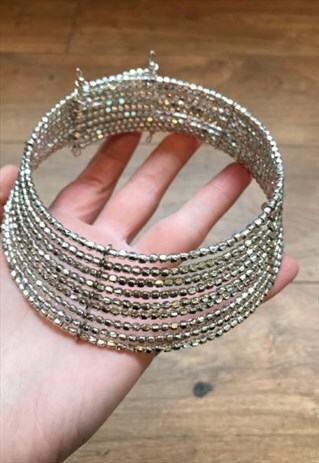 IMPERIAL SILVER CHOKER NECKLACE