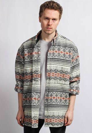 VINTAGE OVERSIZED AZTEC NAVAJO SHIRT