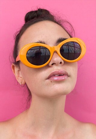 ORANGE OVAL SUNGLASSES