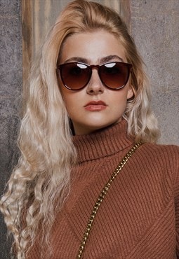 Brown Traditional Style Sunglasses