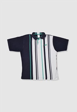 Vintage 90s Puma Embroidered Multi-Stripe Polo Shirt