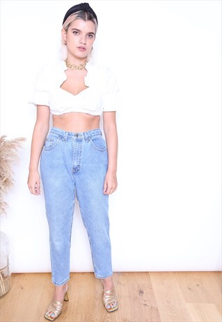 VINTAGE 90S BLUE HIGH WAISTED MOM JEANS