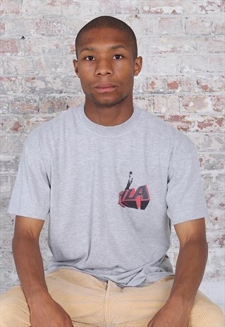 VINTAGE FILA BASKETBALL BIG LOGO BACK GRAPHIC T-SHIRT BLACK