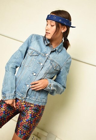 90'S RETRO STONEWASH DENIM TEEN JACKET