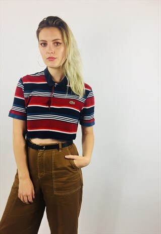 VINTAGE LACOSTE CROPPED POLO SHIRT