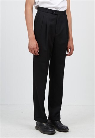VINTAGE BLACK PLUS B TROUSERS BOTTOMS