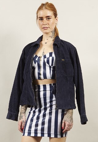 VINTAGE 90'S LEE NAVY CORDUROY JACKET
