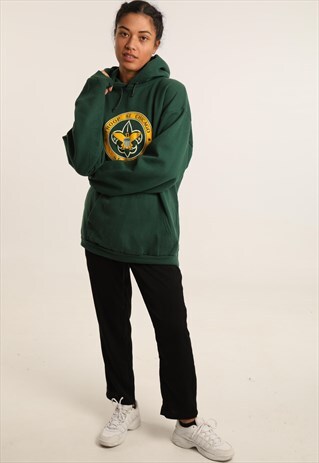 VINTAGE CHAMPION PRINTED COLLEGE HOODIE