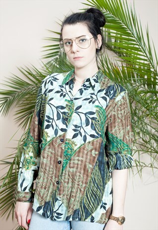 WOMEN'S VINTAGE FLORAL BLOUSE FROM THE 90S