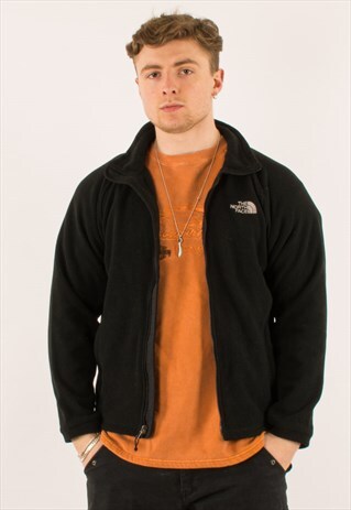 VINTAGE BLACK NORTH FACE FULL ZIP FLEECE MEDIUM