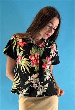 Vintage 1980s Hawaiian Printed Summer Shirt