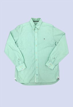 Pastel Green Long Sleeved Button Up Organic Cotton Shirt 