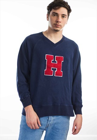 VINTAGE TOMMY HILFIGER LOGO SWEATSHIRT 90S M 19.4