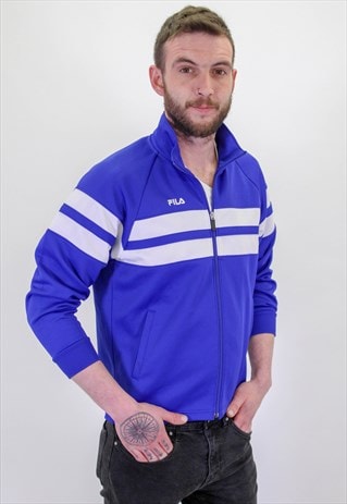 VINTAGE FILA FESTIVAL JACKET IN BLUE SMALL