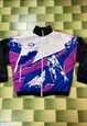 Vintage ROYAL Ice Hockey All Over Print Jacket Light Puffer