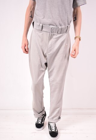 ADIDAS MENS VINTAGE TROUSERS W34 L31 GREY 90S