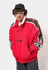 Vintage Bogner winter ski jacket red 90s 80s snow coat men's