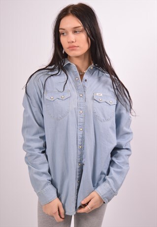 VINTAGE LEE DENIM SHIRT BLUE