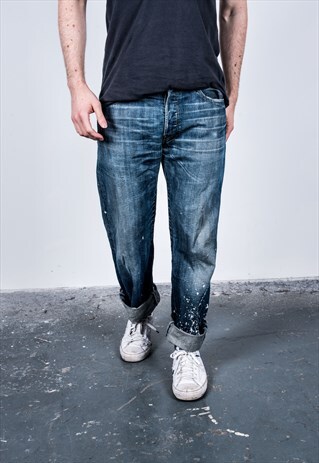 VINTAGE BLUE LEVI'S 501 PAINT JEANS