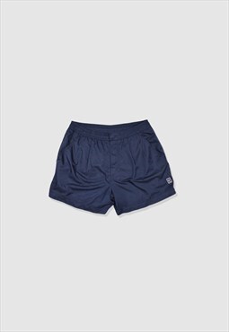 Vintage 90s Nike Embroidered Logo Shorts in Navy Blue