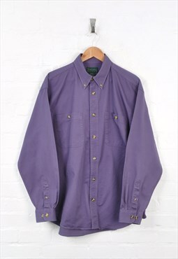 Vintage Oxford Shirt Purple Large CV11768