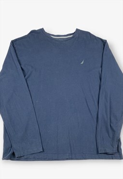 Vintage nautica long sleeve t-shirt navy blue 2xl BV18167